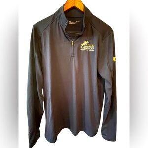🐎🐴Under Armour Deep Navy Quarter-Zip Athletic shirt size M Land Rover Kentucky